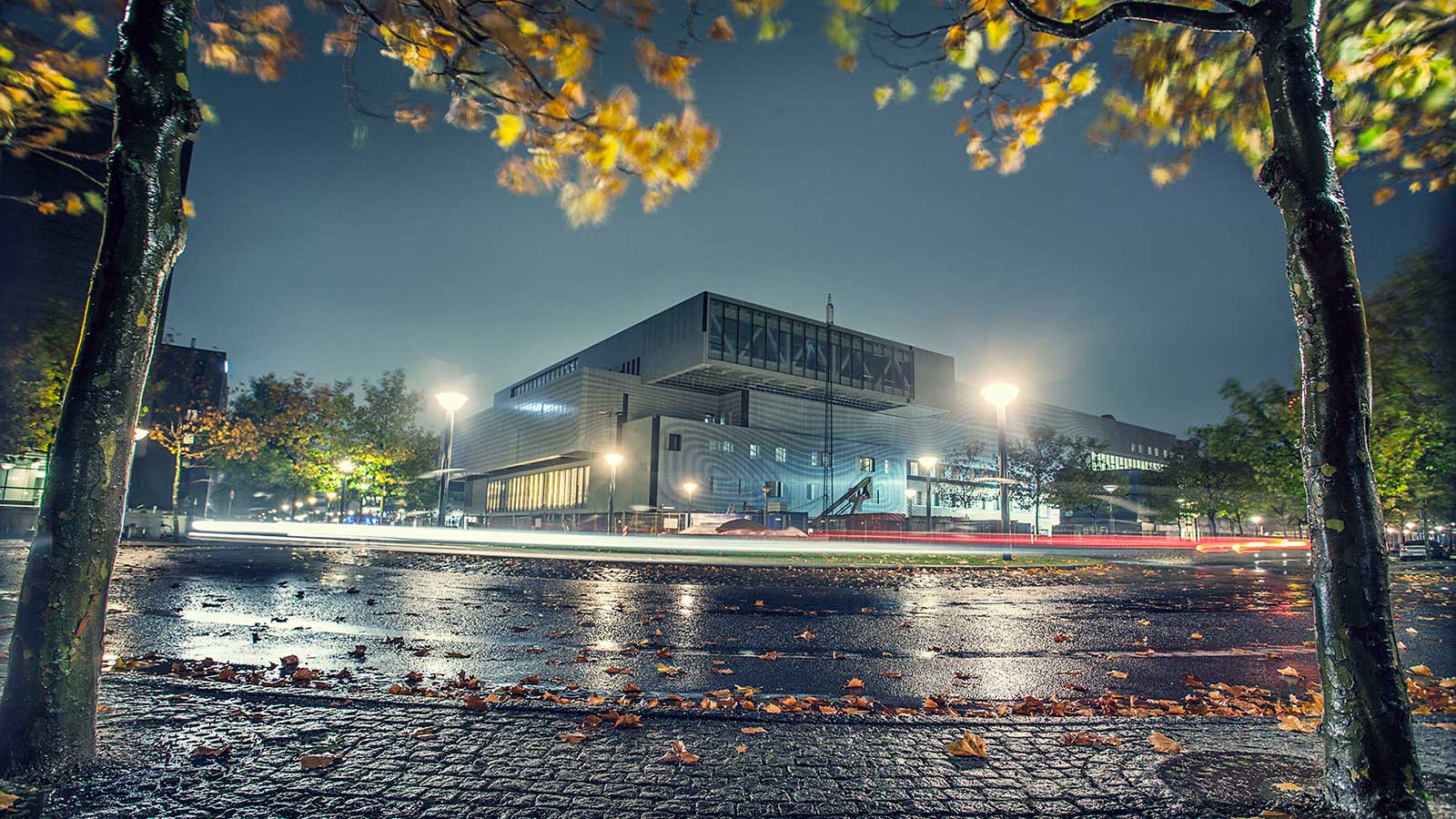 The Experimentarium building in the evening in Hellerup